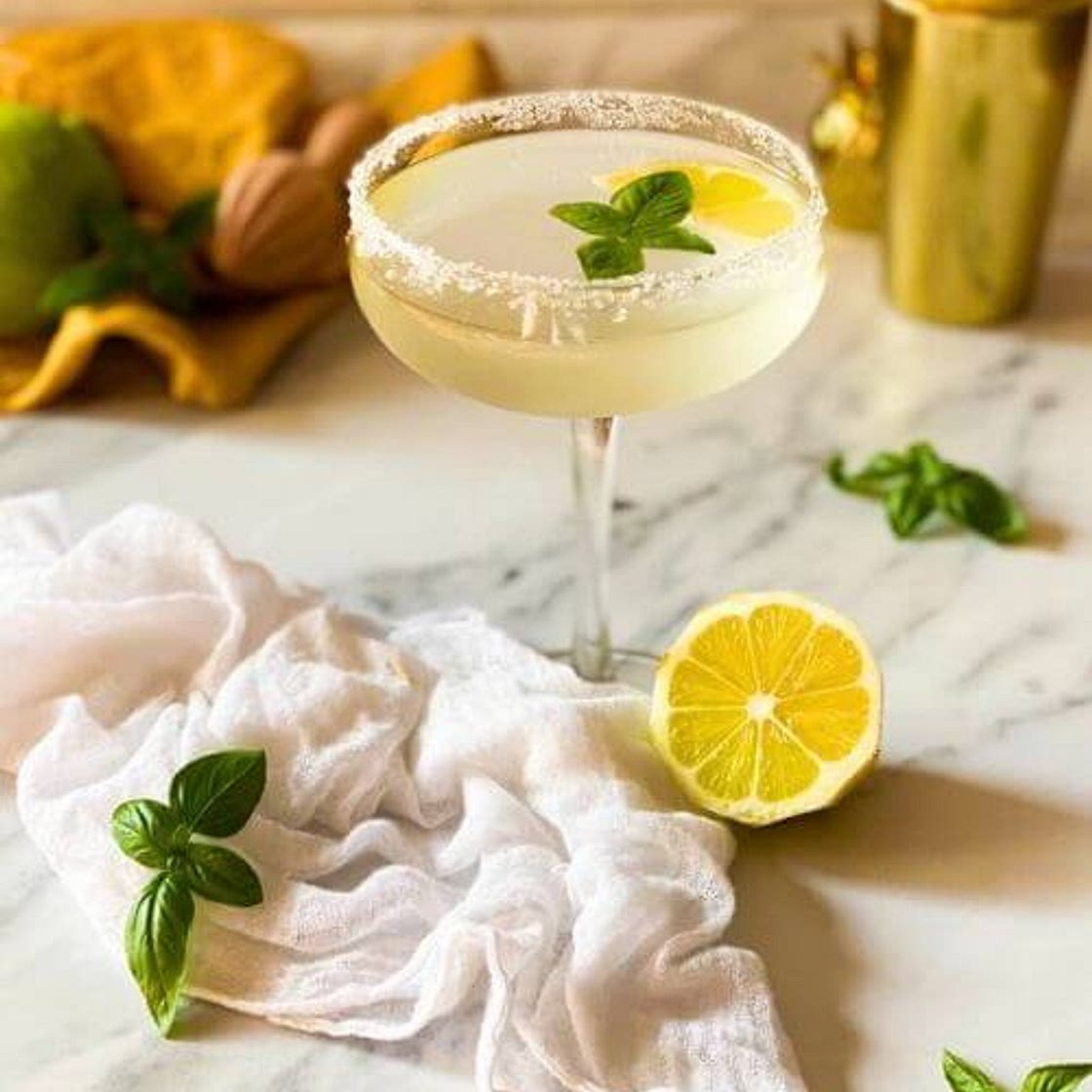 Easy Basil Lemon Martini