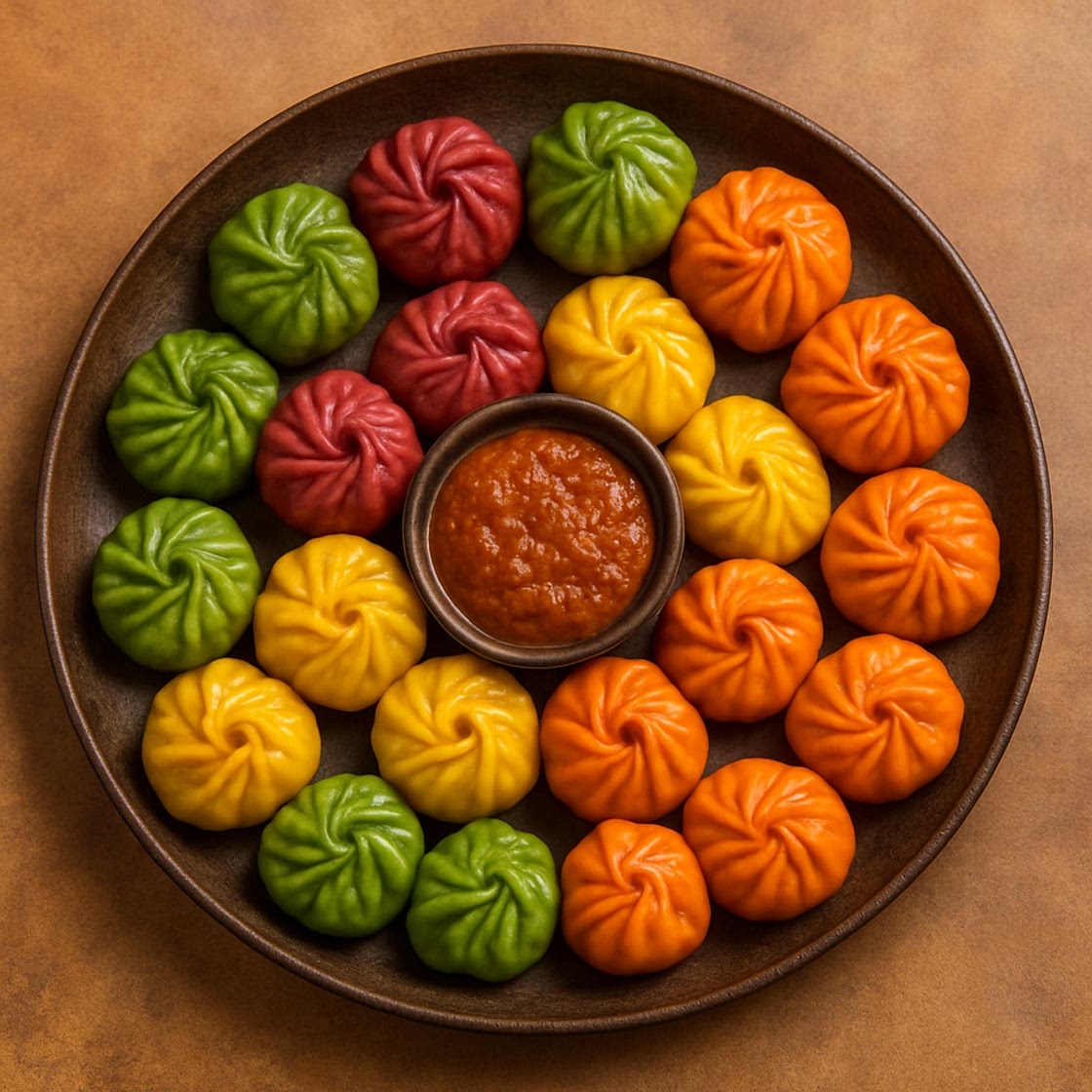 Colourful Satvic Momos (Makes 60)