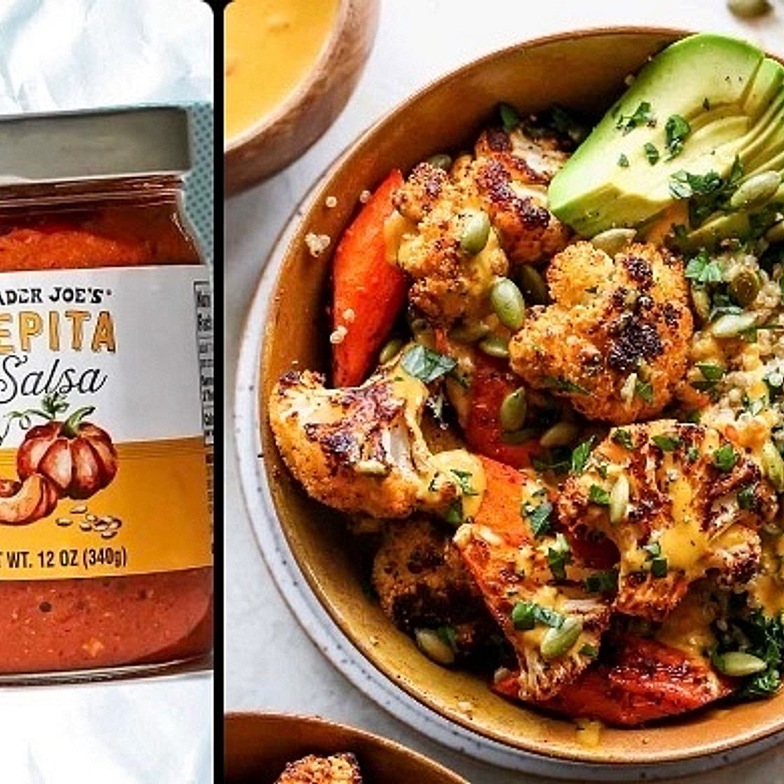 Use Pepita Salsa Roasted Veggie Glow Bowls (Shuvi’s Hybrid)