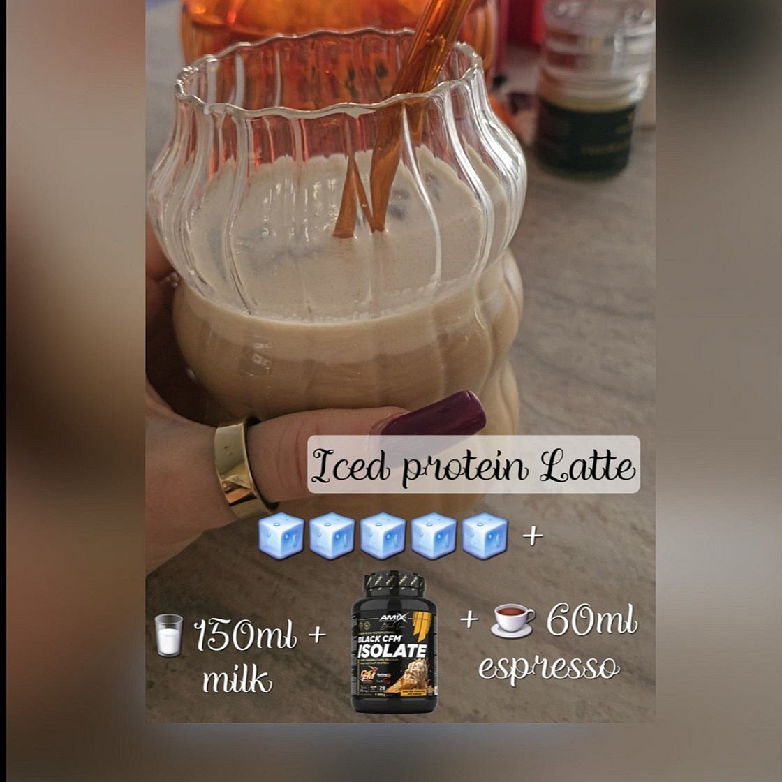 Iced protein Latte