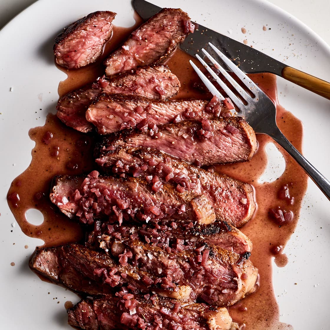 Steak in Red Wine Sauce