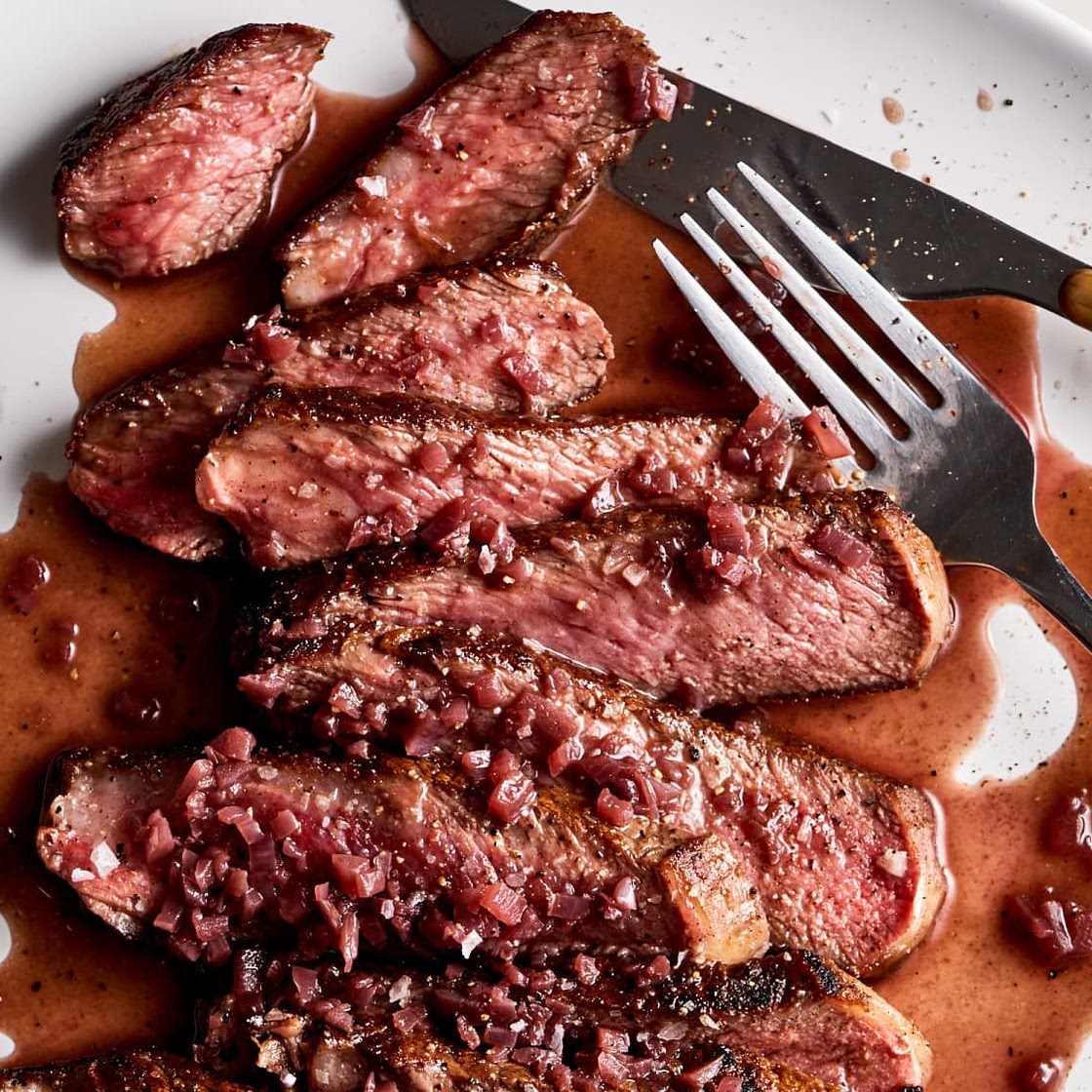 Steak in Red Wine Sauce