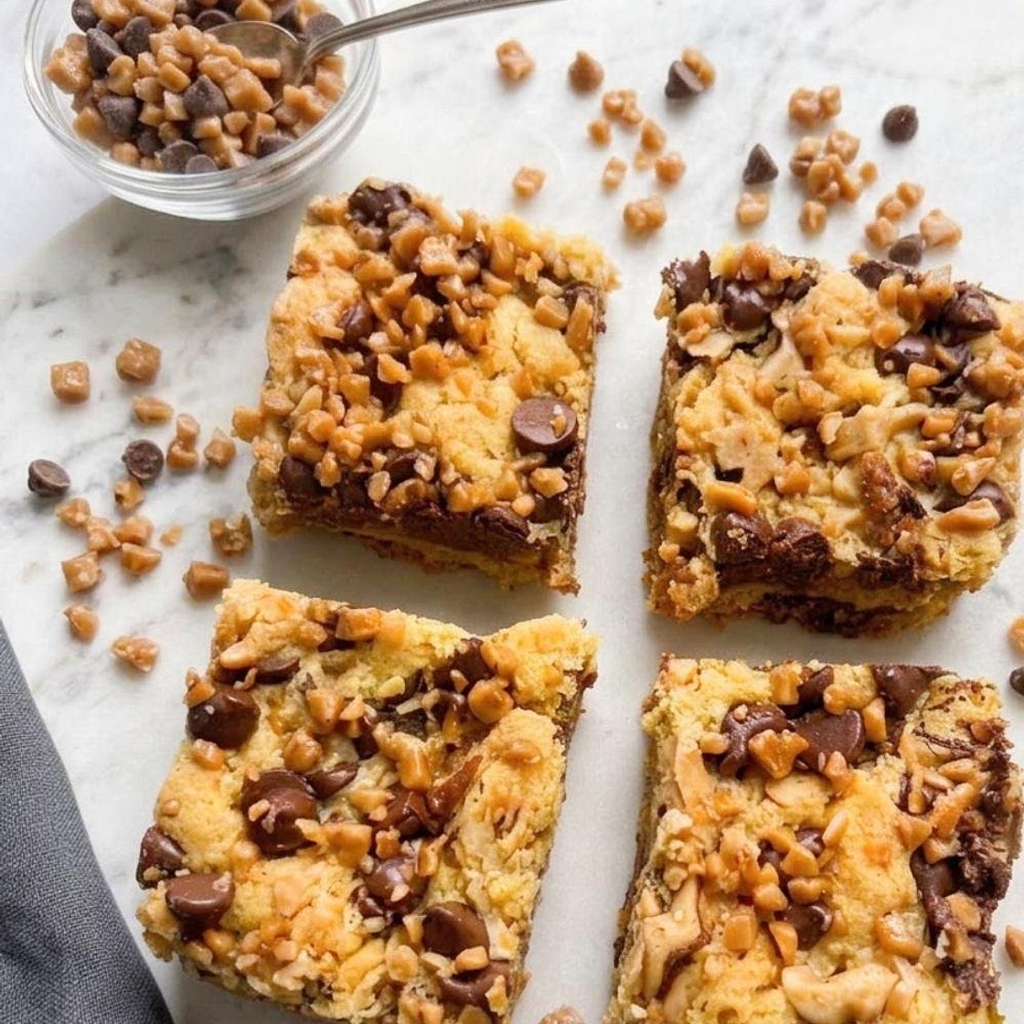 Cake Mix Toffee Bars