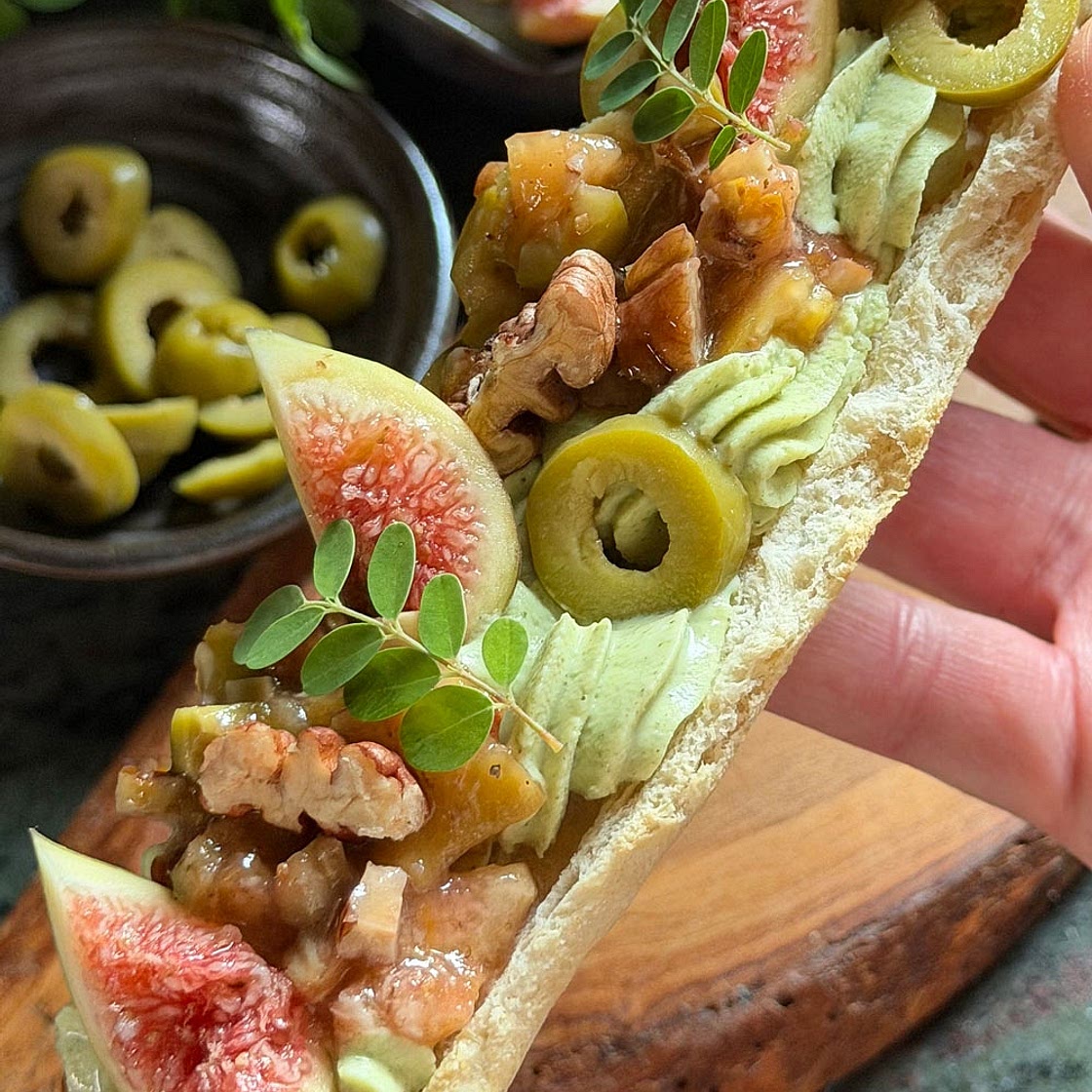 Figgy Sandwich with Cheese and Fig Relish