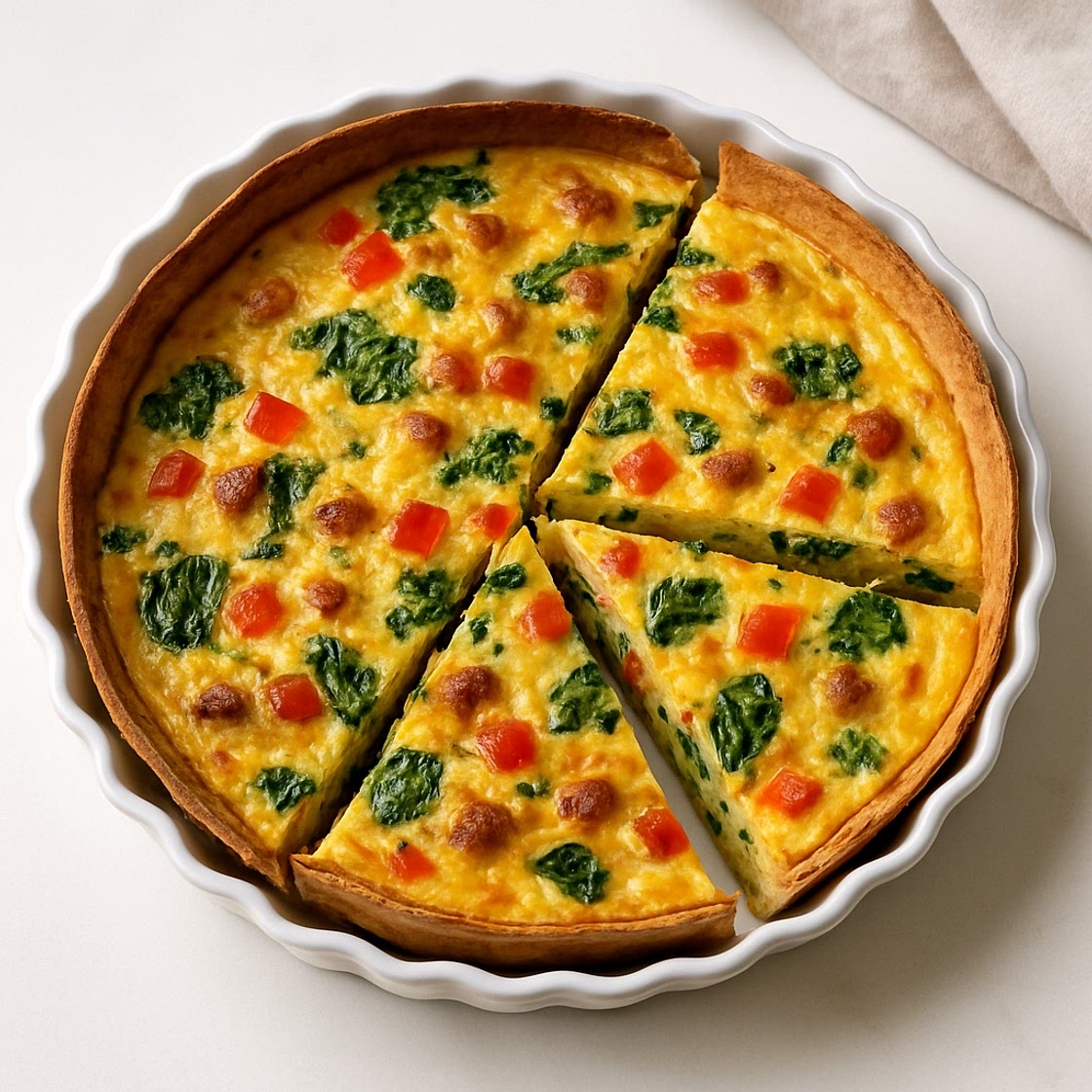 High Protein Tortilla Quiche