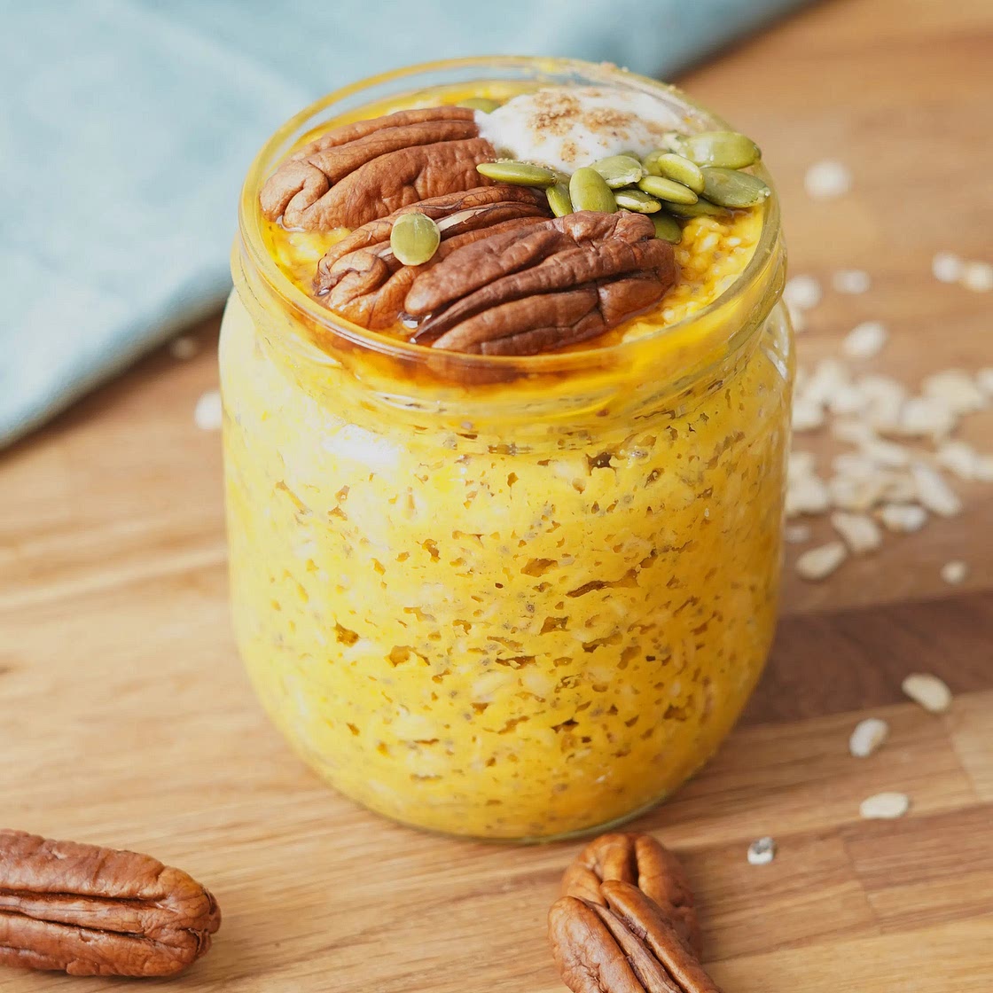 Pumpkin Pie Overnight Oats – Creamy No-Cook Fall Breakfast
