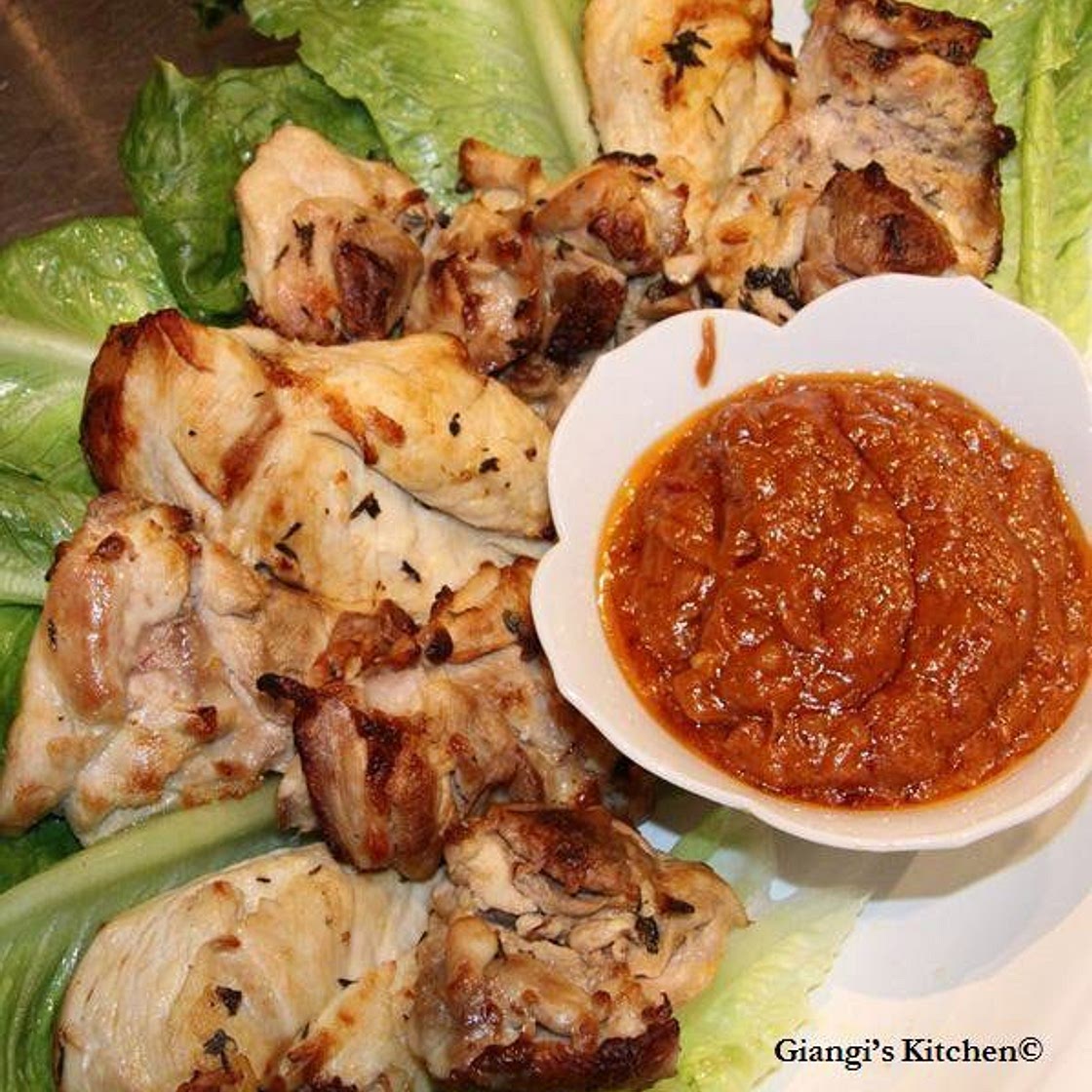 Lemon Chicken with Satay Sauce