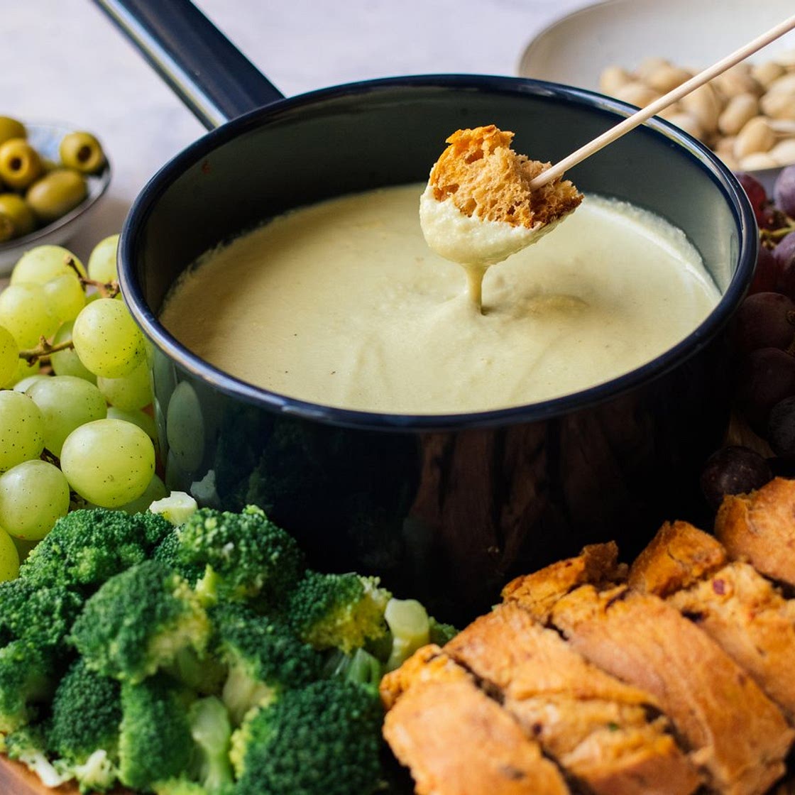 Veganes Käsefondue