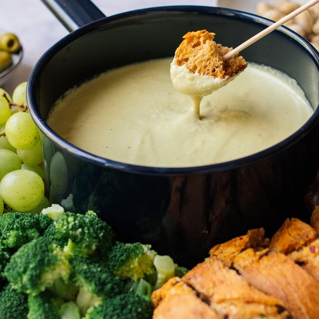 Veganes Käsefondue