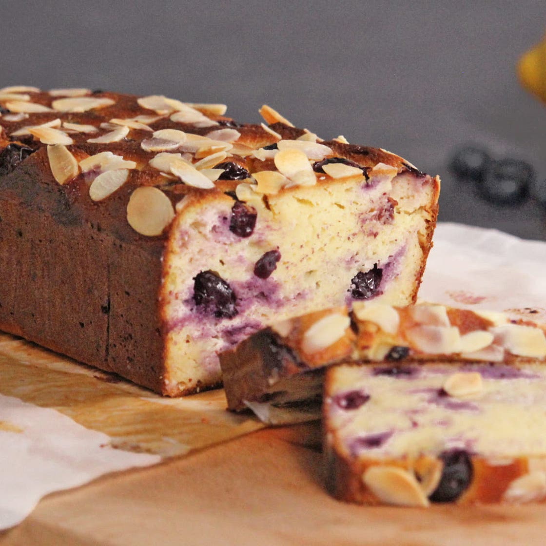 High Protein Grain-Free Lemon Blueberry Bread