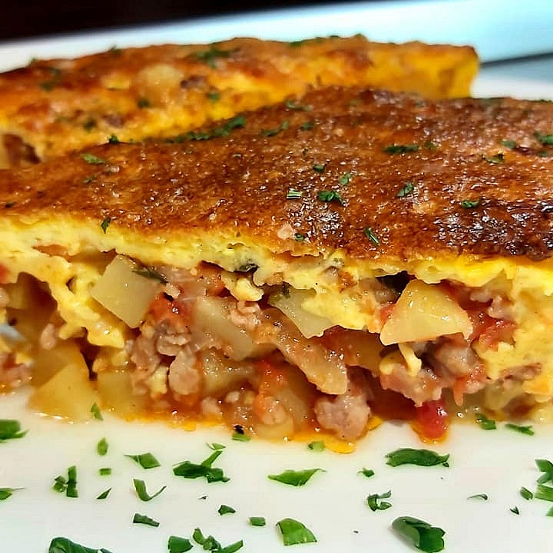 Moussaka without bechamel creme
