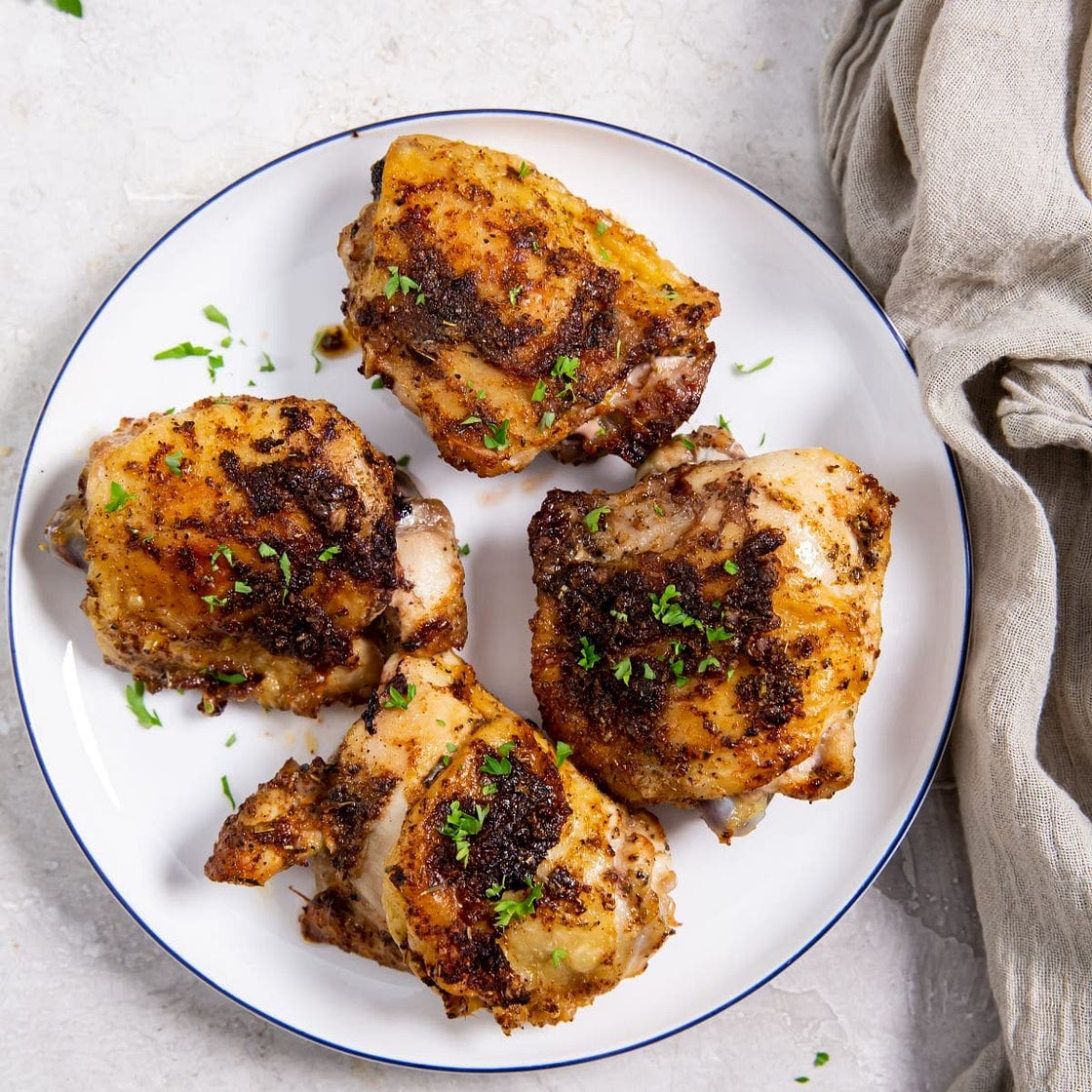 Air Fryer Blackened Chicken Thighs