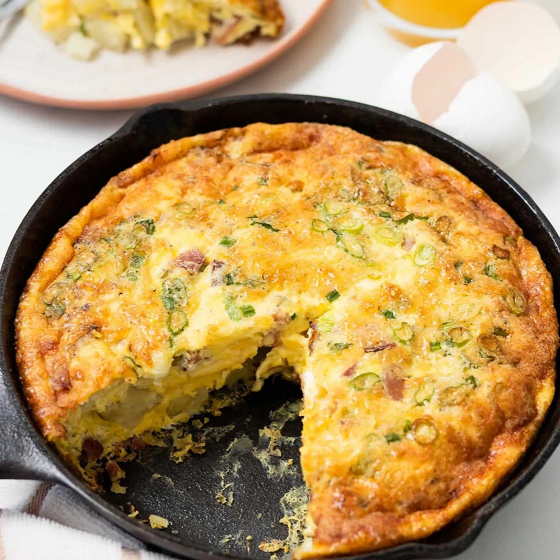 Easy Ham, Cheese, and Potato Frittata