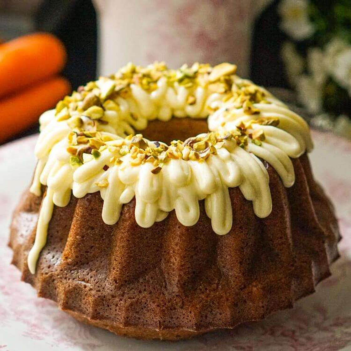 Carrot Cake Recipe with Cream Cheese Frosting (Sugar-free)