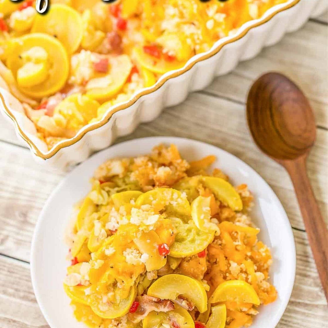 Cornbread Crusted Squash Casserole