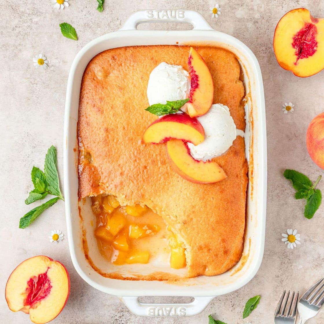 Cornbread Peach Cobbler