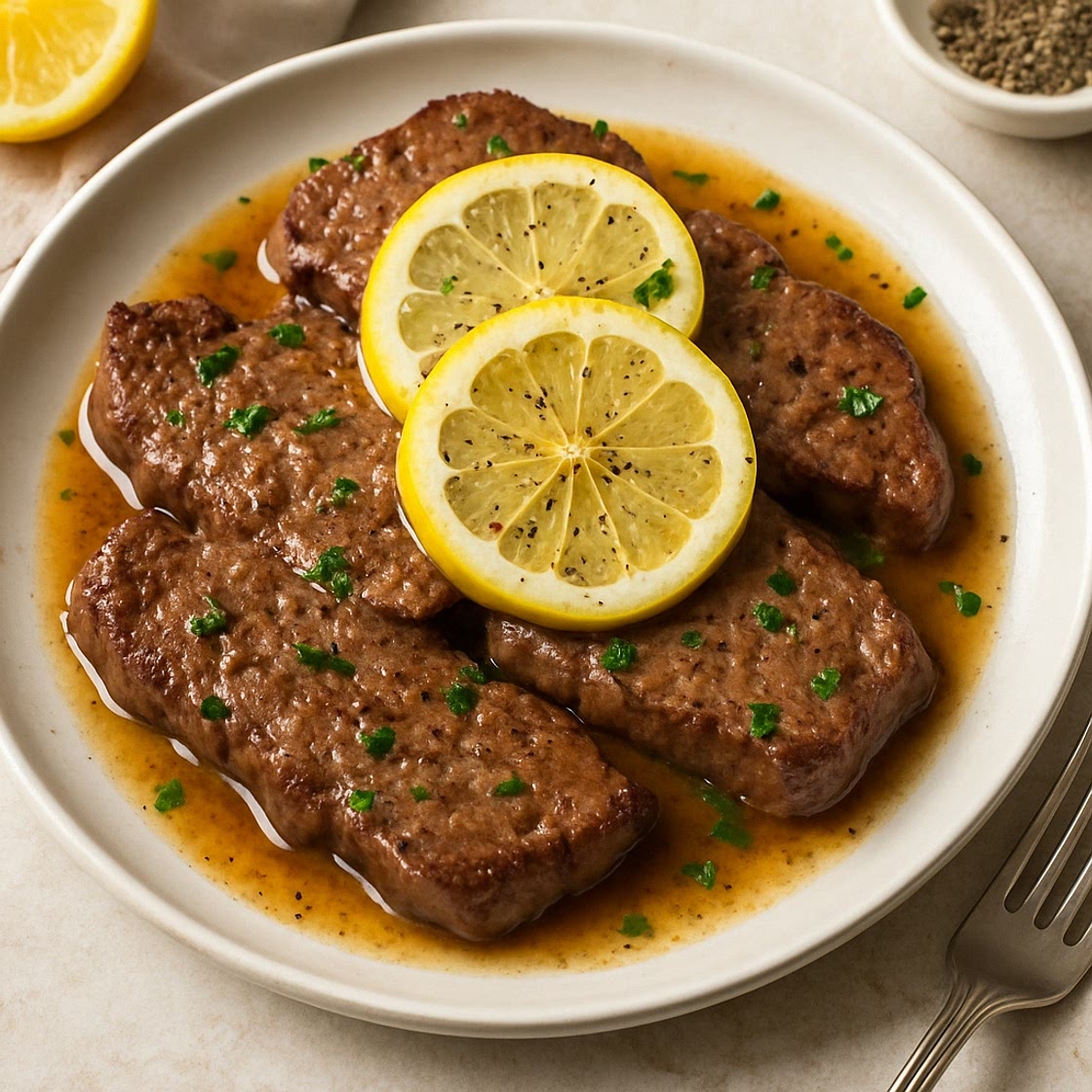 Ternera al limón y pimienta