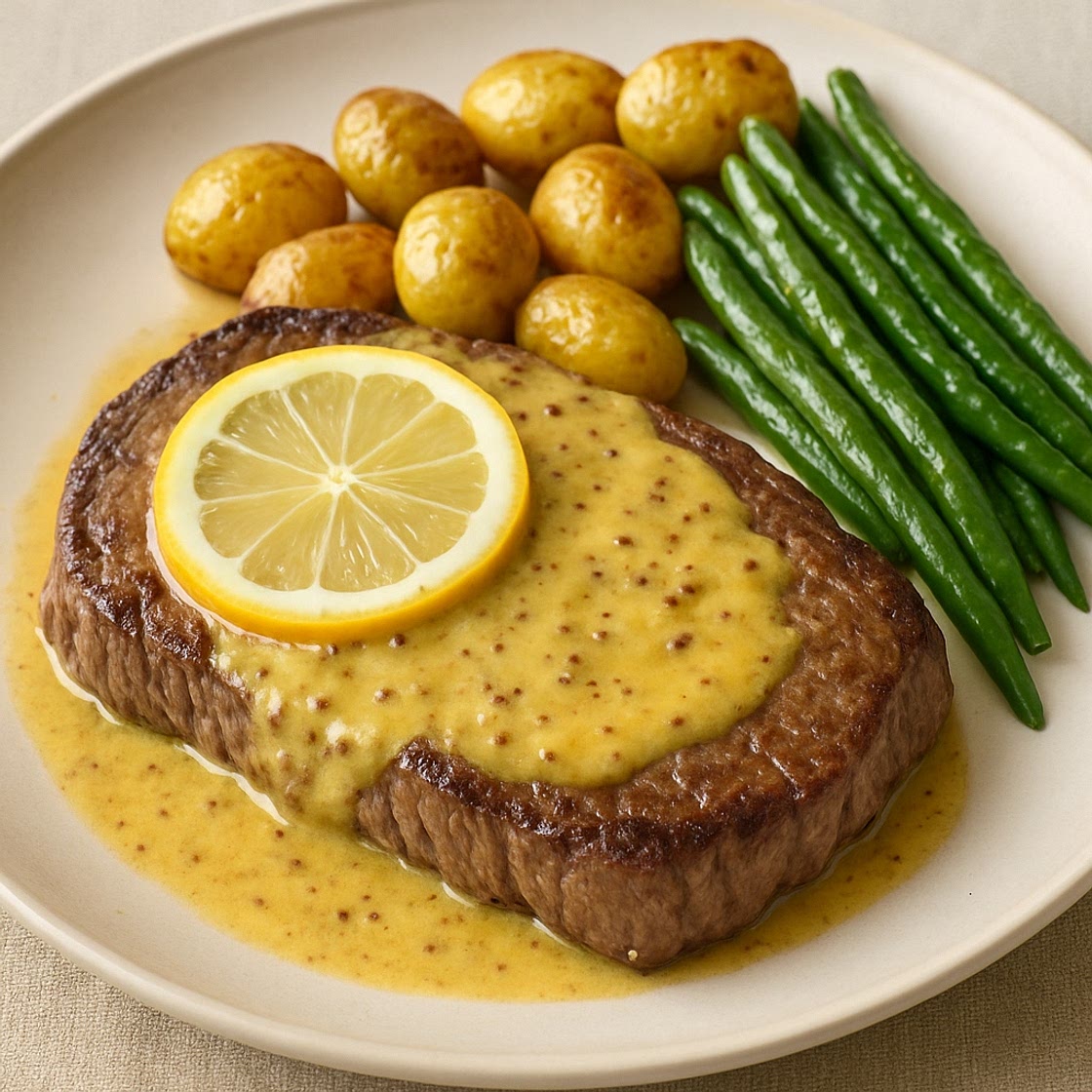 Filete de res a la mostaza y limón