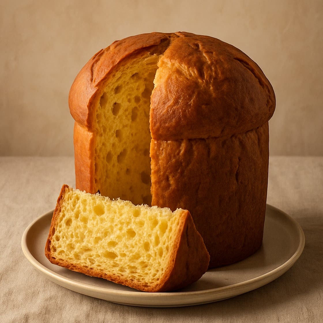 Panetón de vainilla dorada