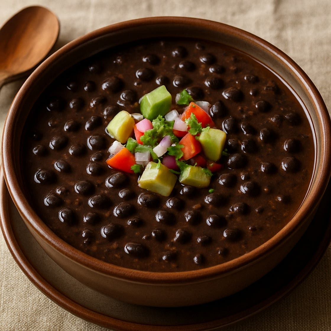 Sopa de frijoles negros