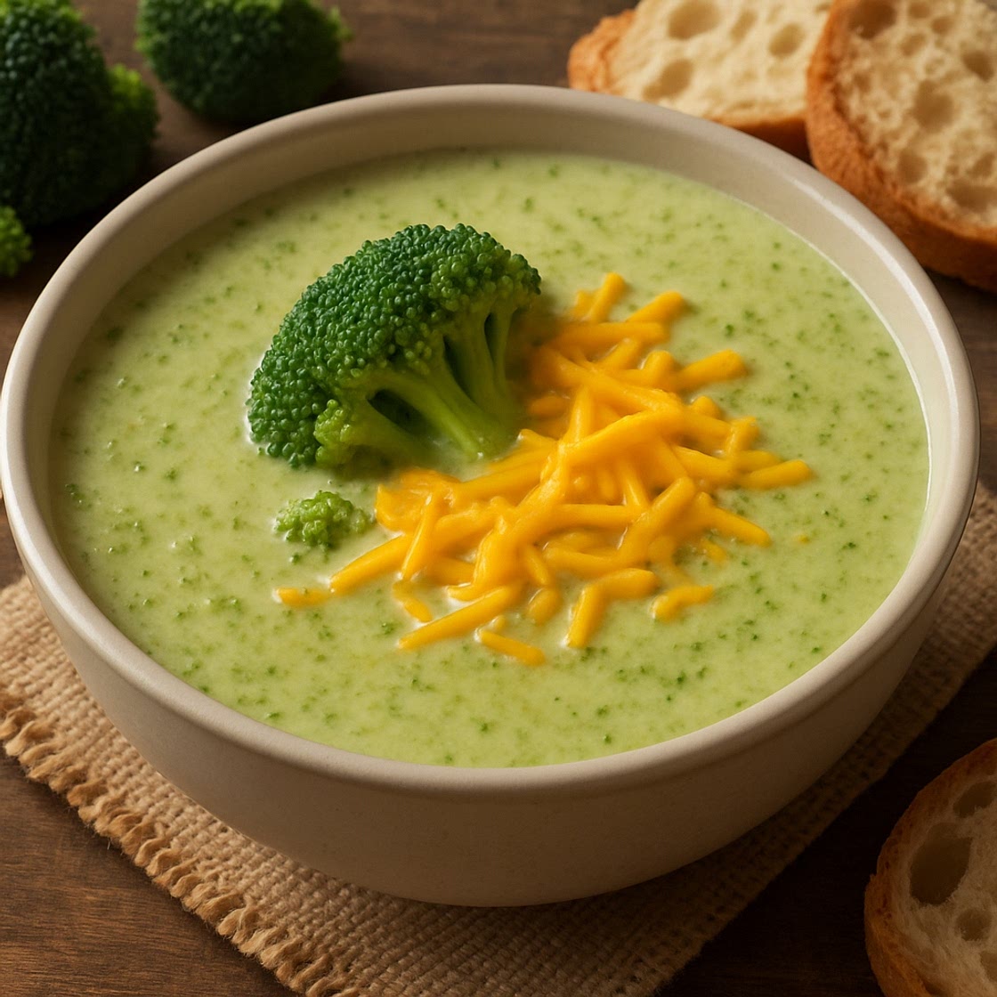 Crema de brócoli con queso