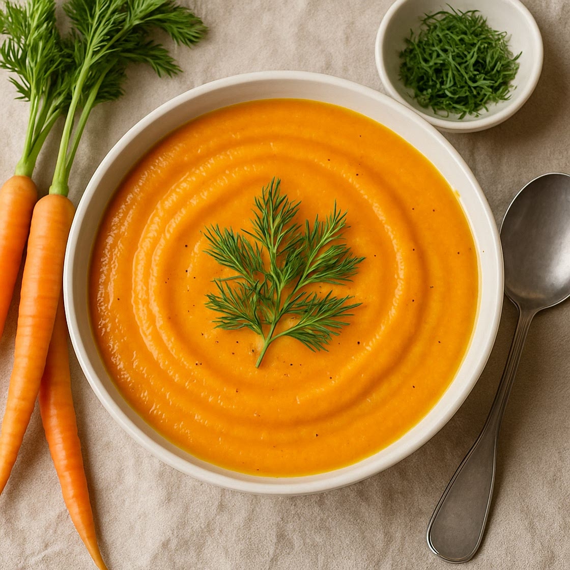 Crema de zanahoria y eneldo