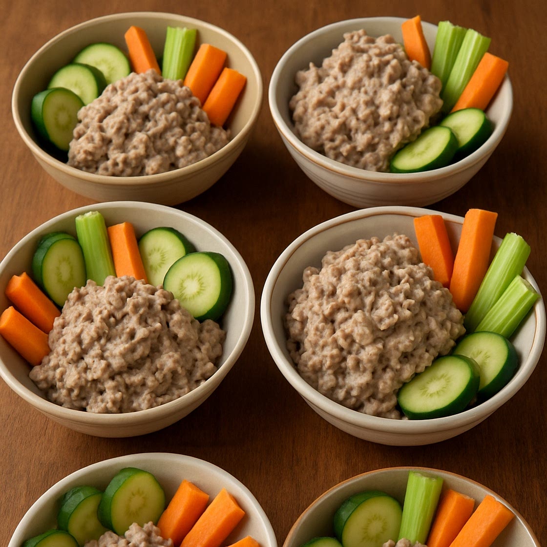 Cold Savory "Salisbury" Beef Spread Bowls