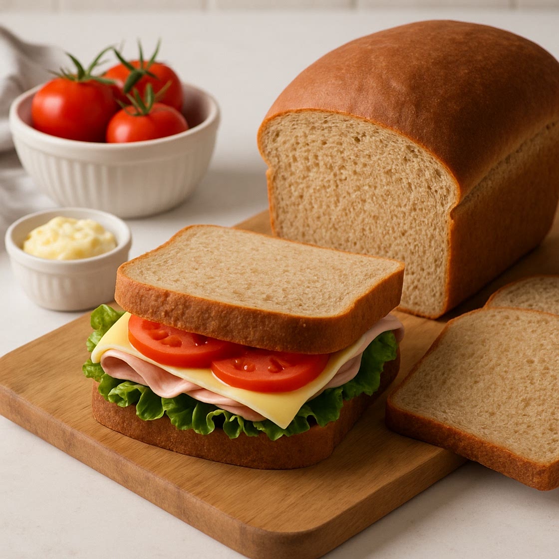 Freshly Milled Red Wheat Sandwich Bread