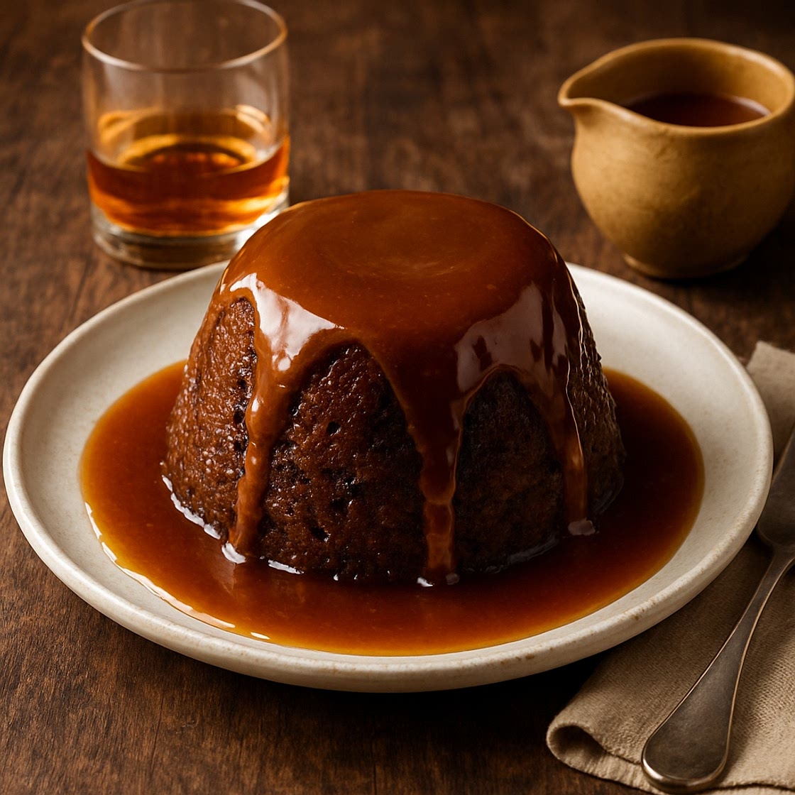 Whisky-Glazed Sticky Toffee Pudding