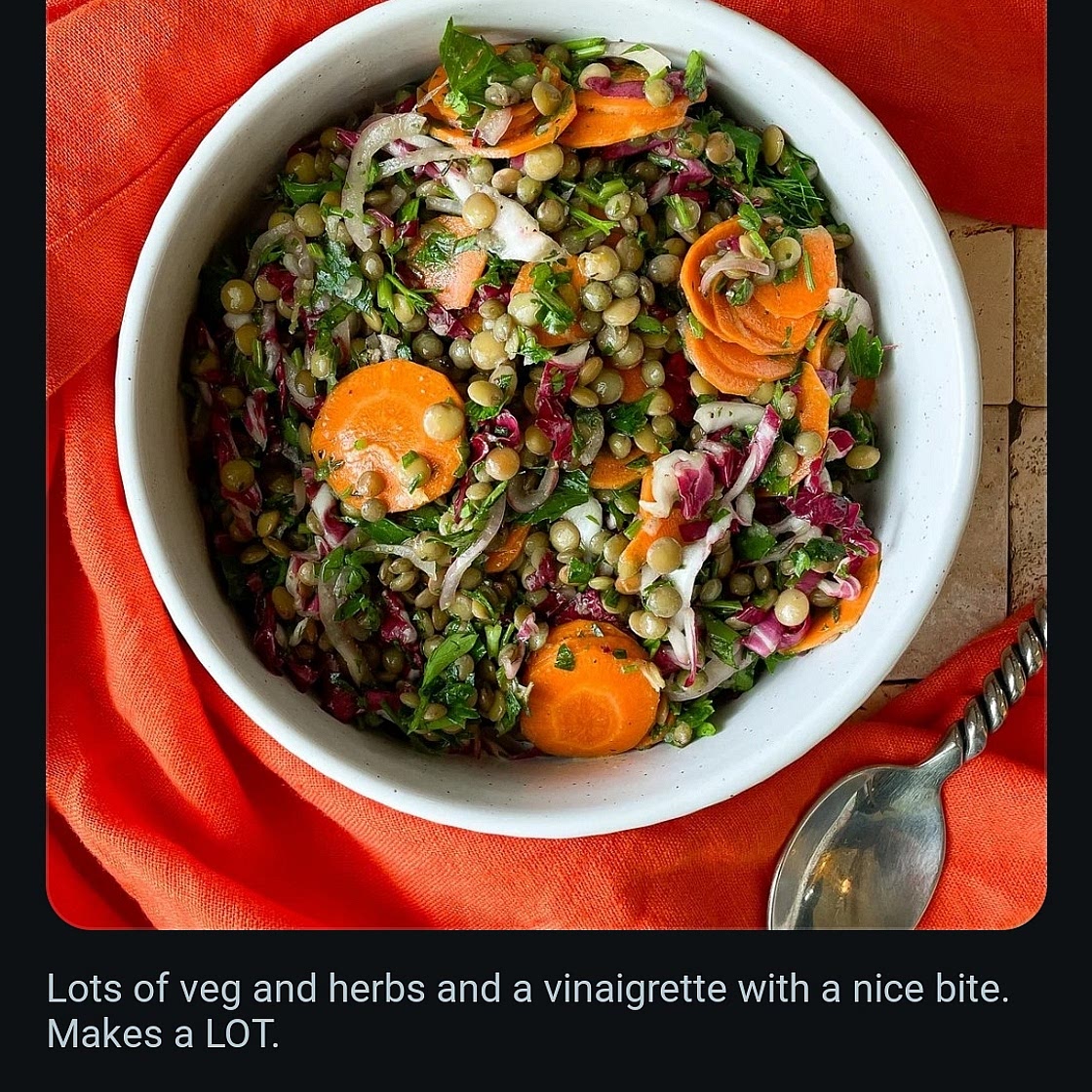 French Lentil Salad (NYT)