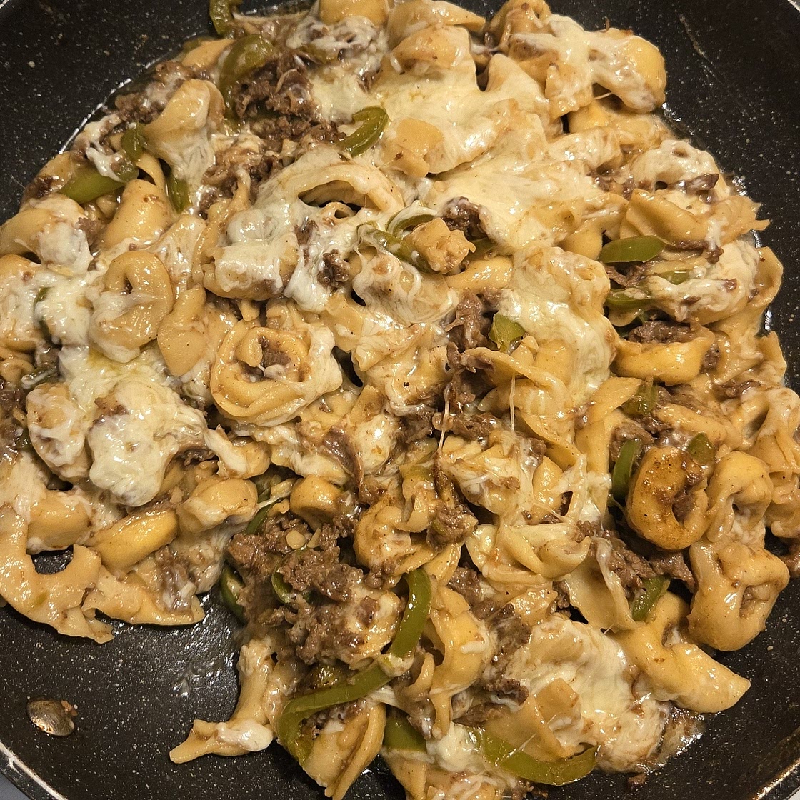 Philly Cheesesteak Tortellini Pasta
