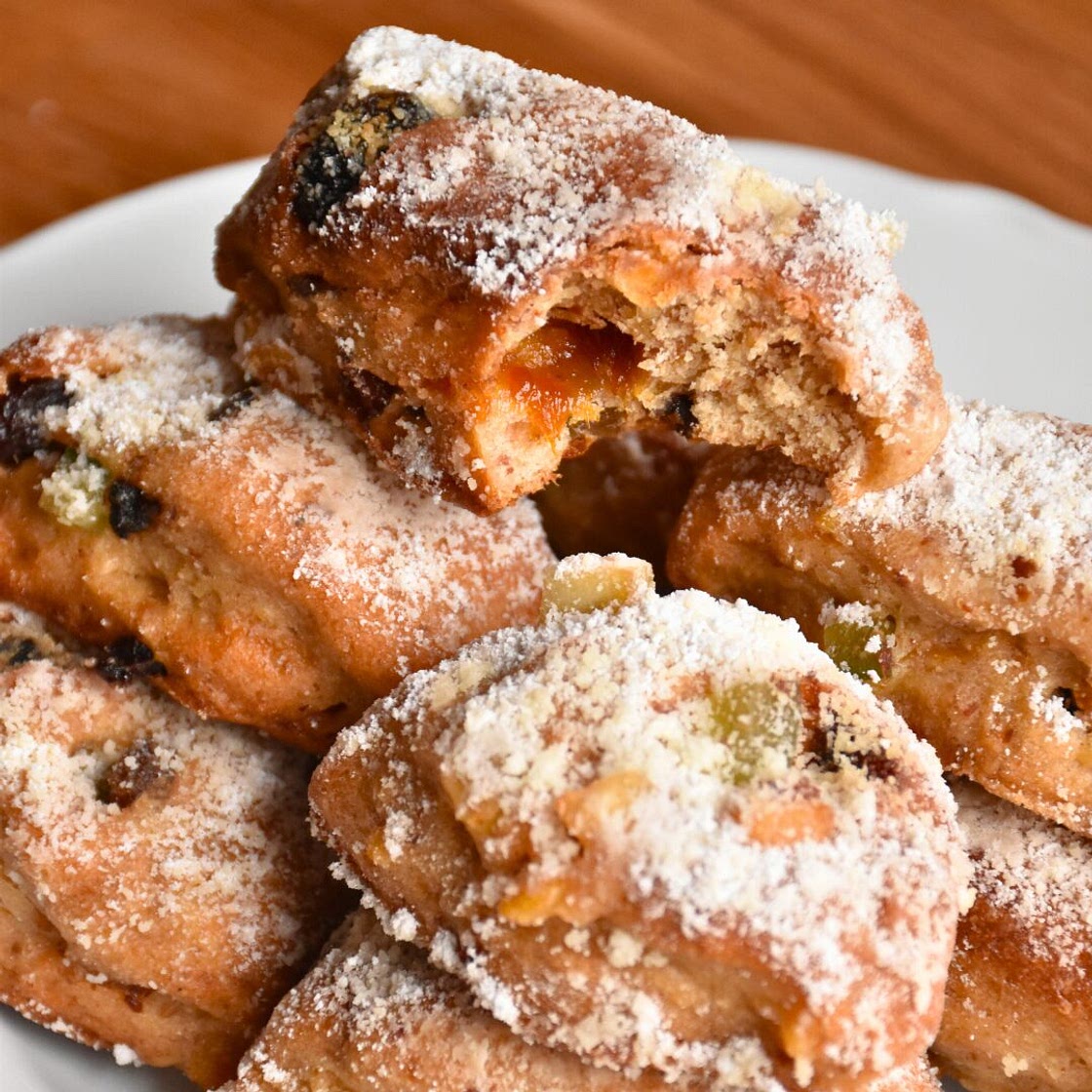 Einfaches Rezept für Stollenkonfekt mit Sauerteig (mit Quark)