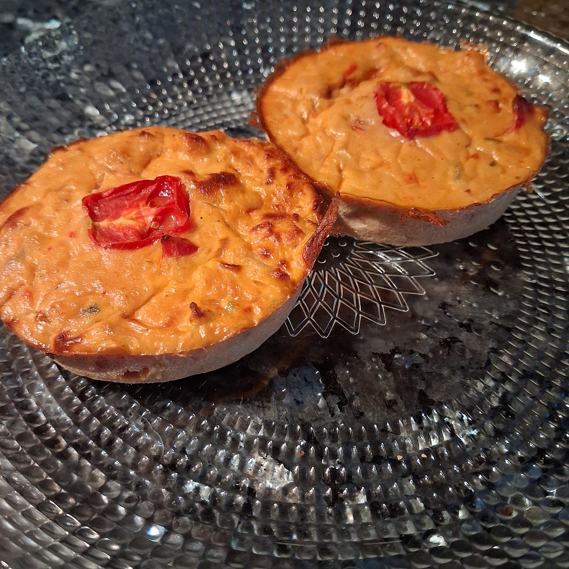 Flan salé, healthy, protéiné au thon, tomates, courgette et à la whey (goût neutre)
