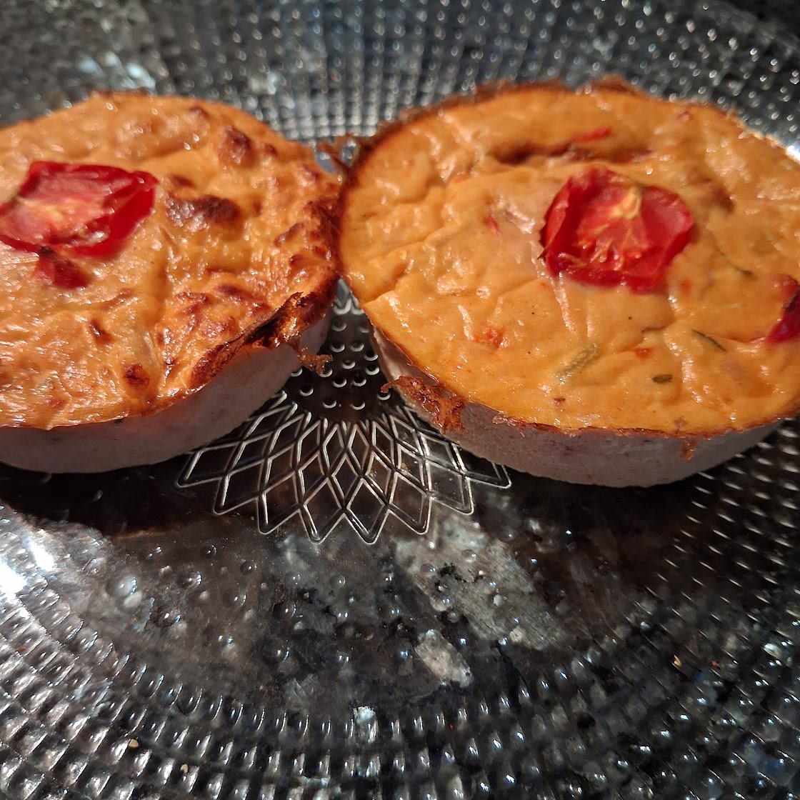 Flan salé, healthy, protéiné au thon, tomates, courgette et à la whey (goût neutre)