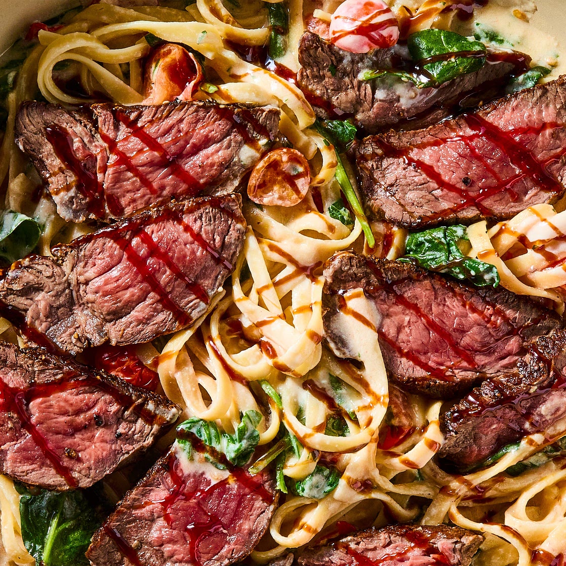 Creamy Steak Fettuccine