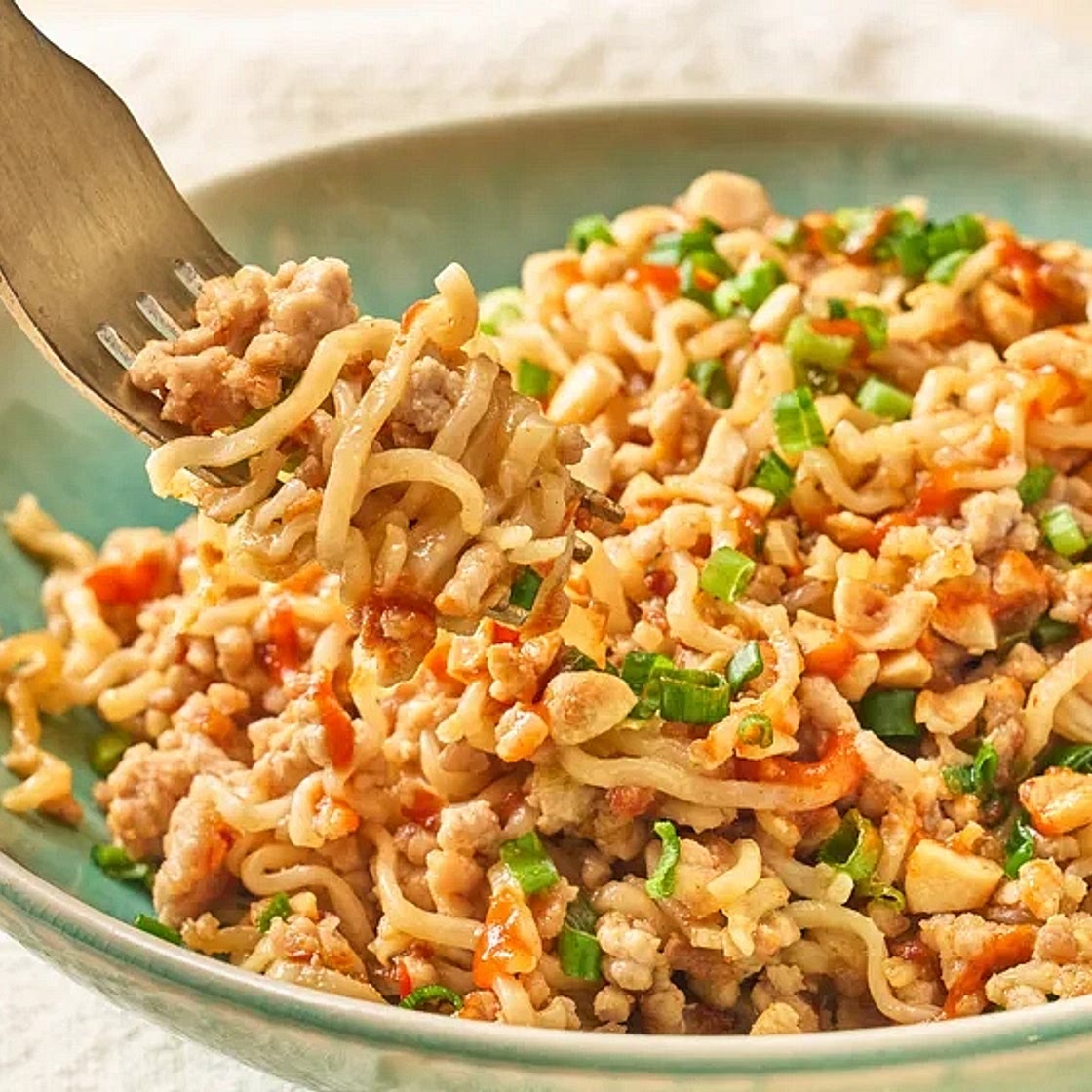 Crispy Pork and Peanut Noodles