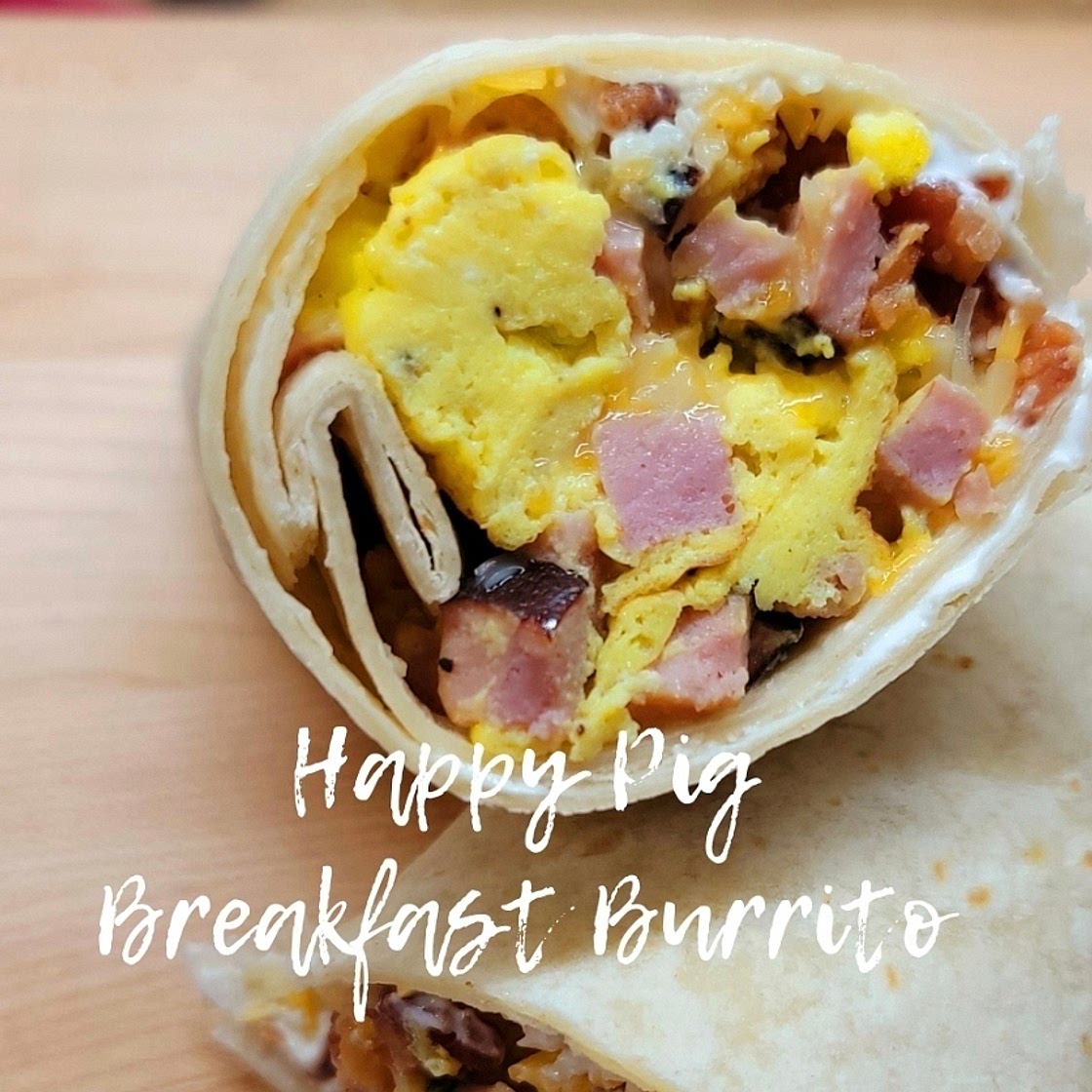 Happy Pig Breakfast Egg Scramble Burrito