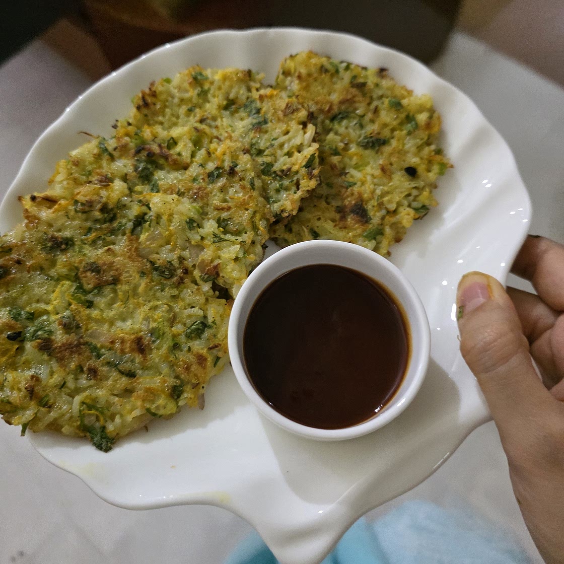 Crispy Vegetable Rice Pancakes