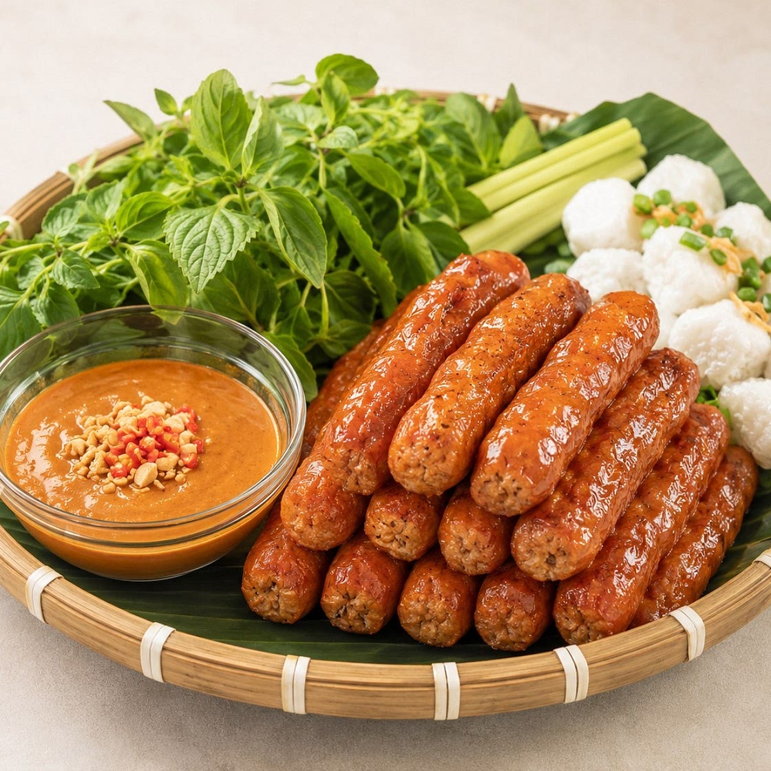 Nem Nướng Vietnamese Grilled Pork Sausage