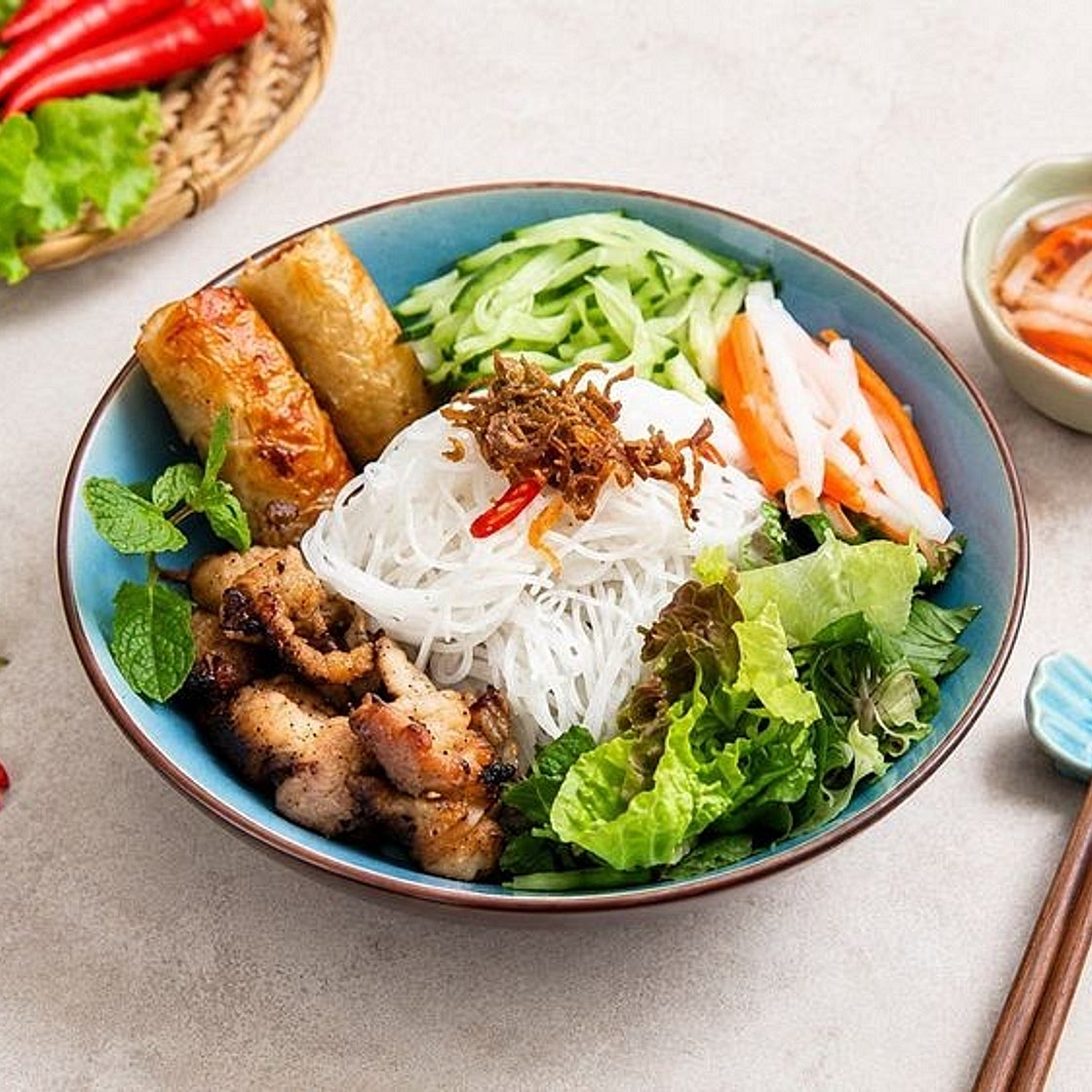 Vietnamese Vermicelli Bowl with Grilled Pork