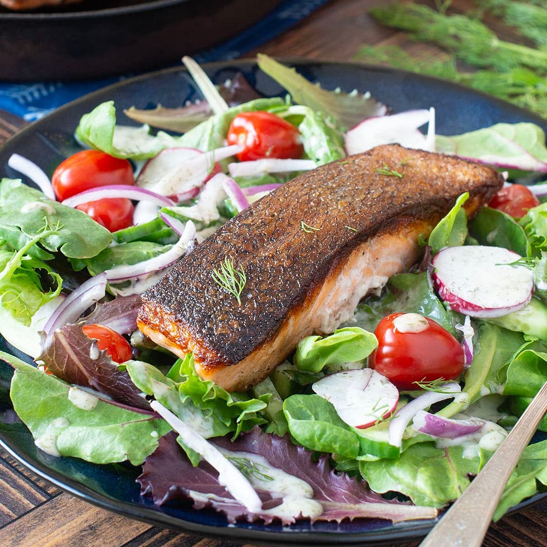 Crispy Salmon Salad Recipe