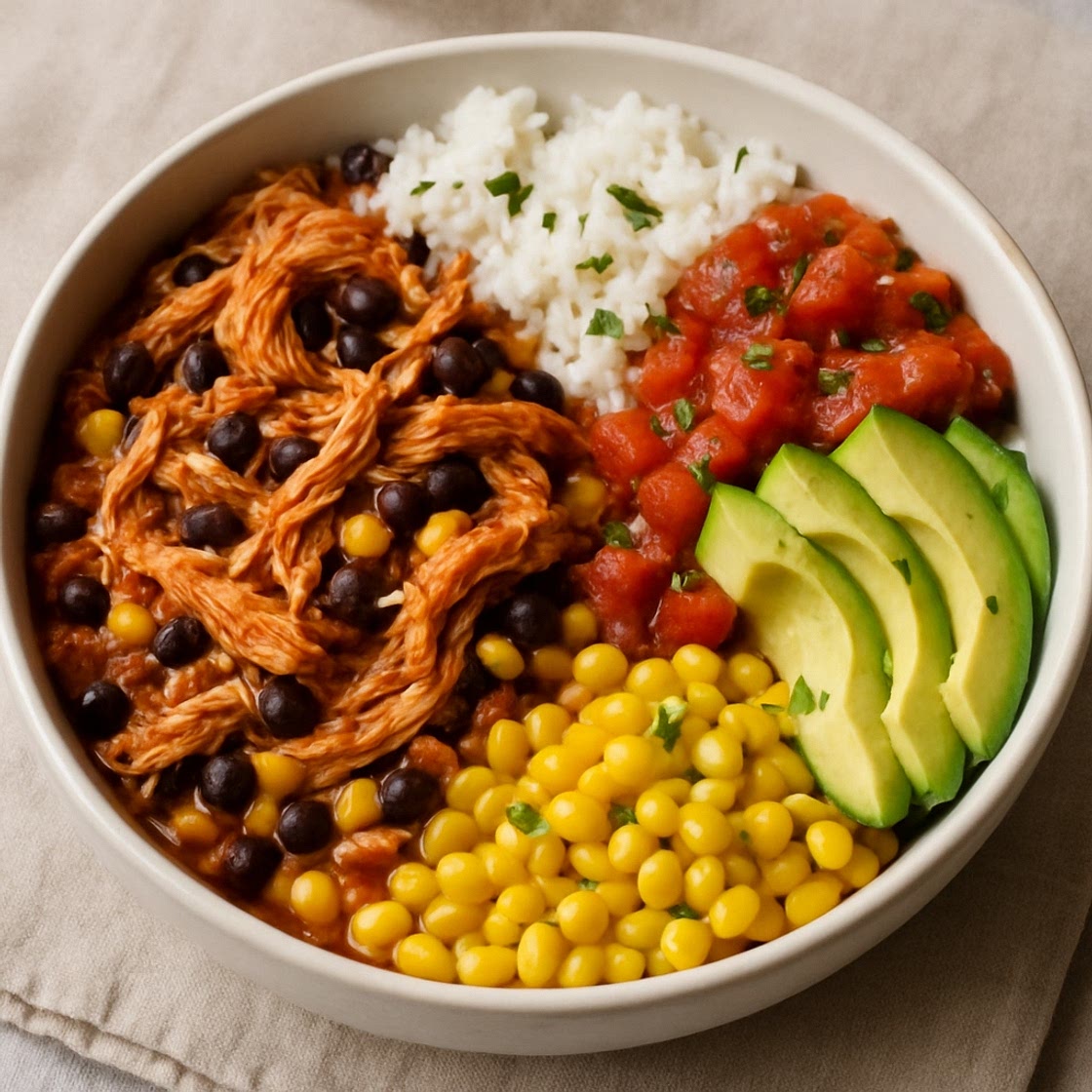 Slow-Cooker Chicken Burrito Bowls
