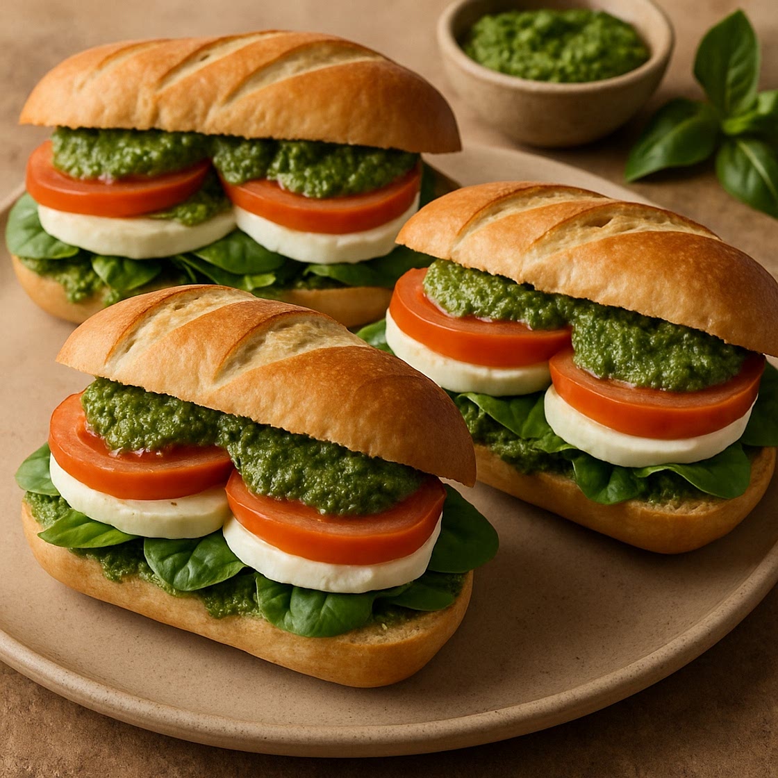 Bocadillos al pesto
