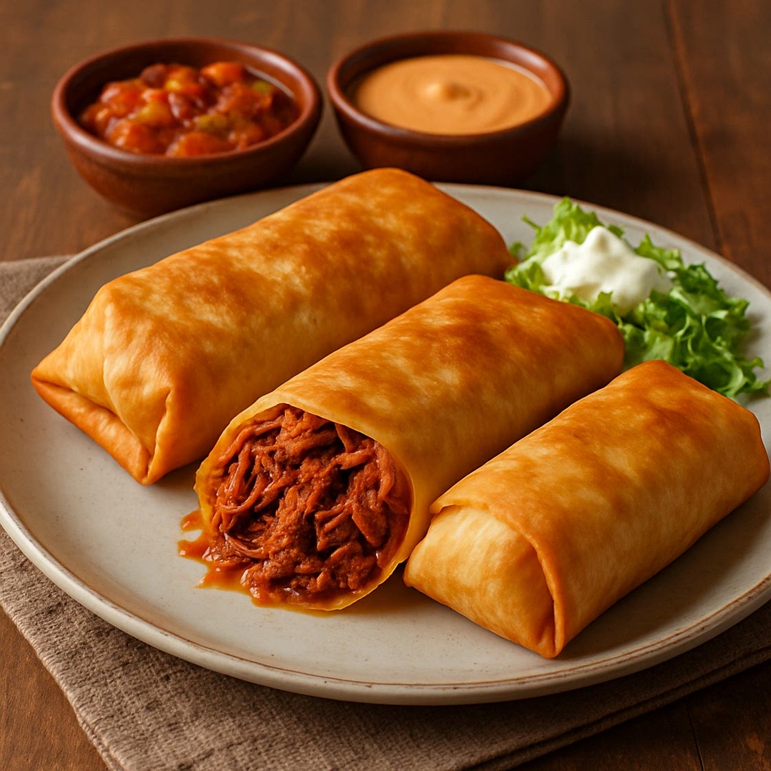 Chimichangas de chilorio de cerdo