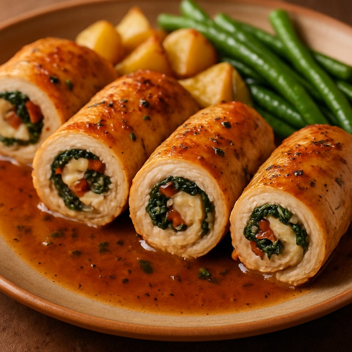 Rollos de pollo