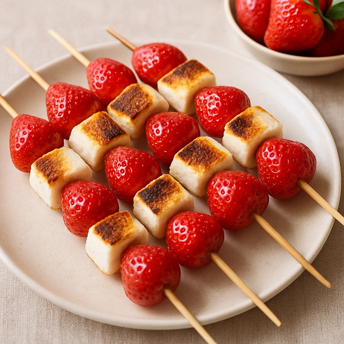 Brochetas de fresa