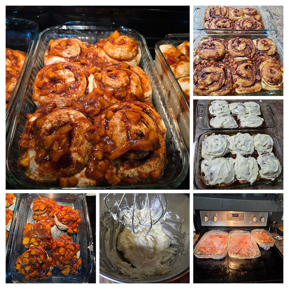 Peach Cobbler Cinnamon Rolls