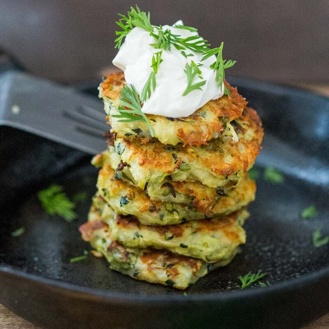 Zucchini Fritters Recipe with Feta