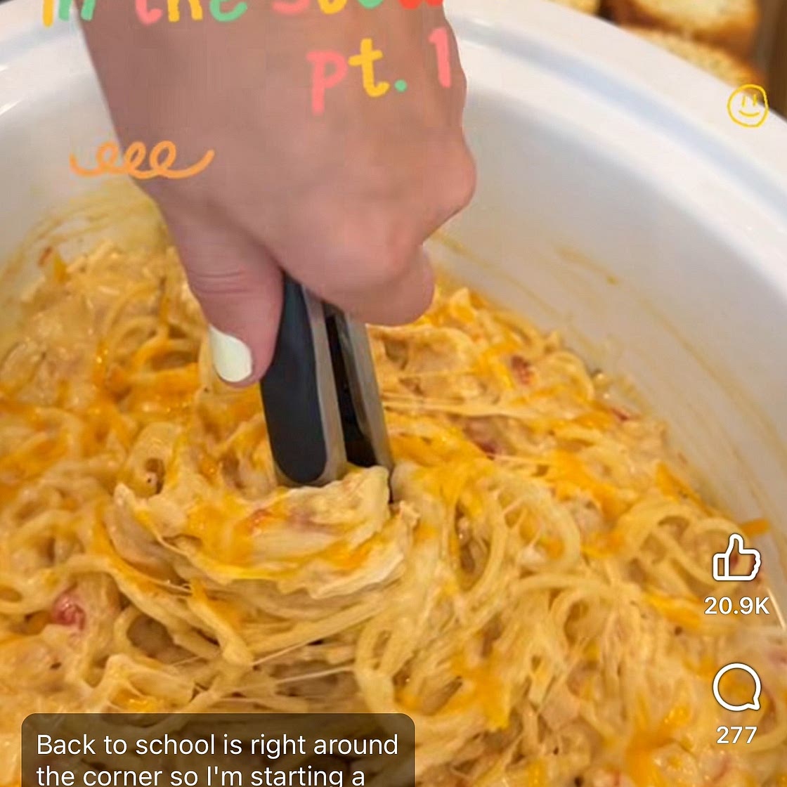 Crockpot Chicken Spaghetti