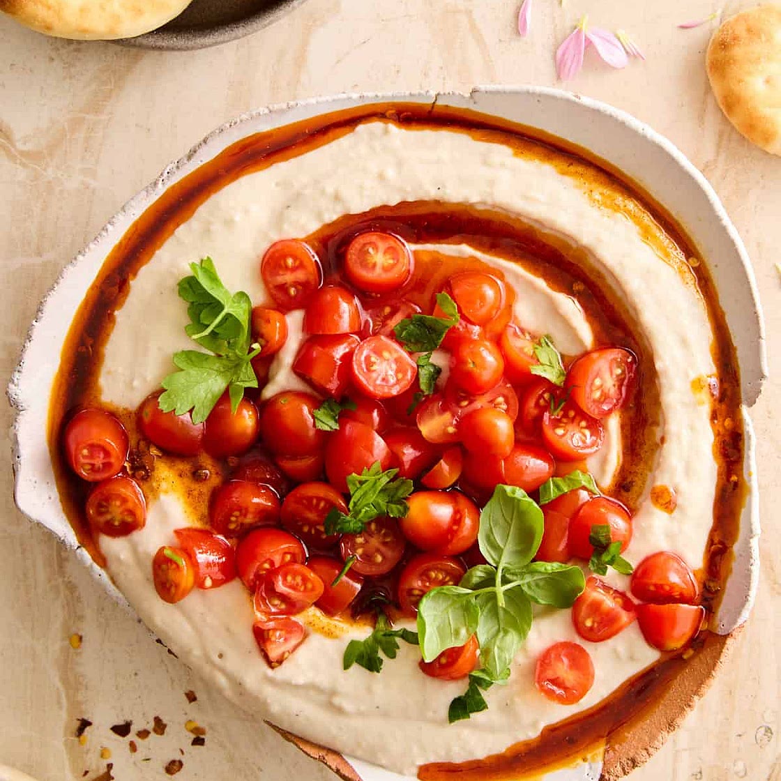 White Bean Dip with Roasted Tomatoes